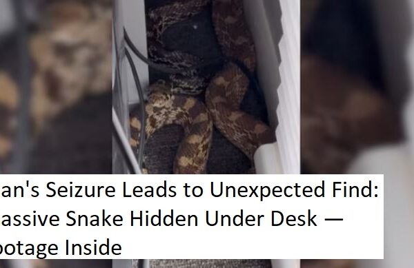 Man’s Seizure Leads to Unexpected Find: Massive Snake Hidden Under Desk — Footage Inside